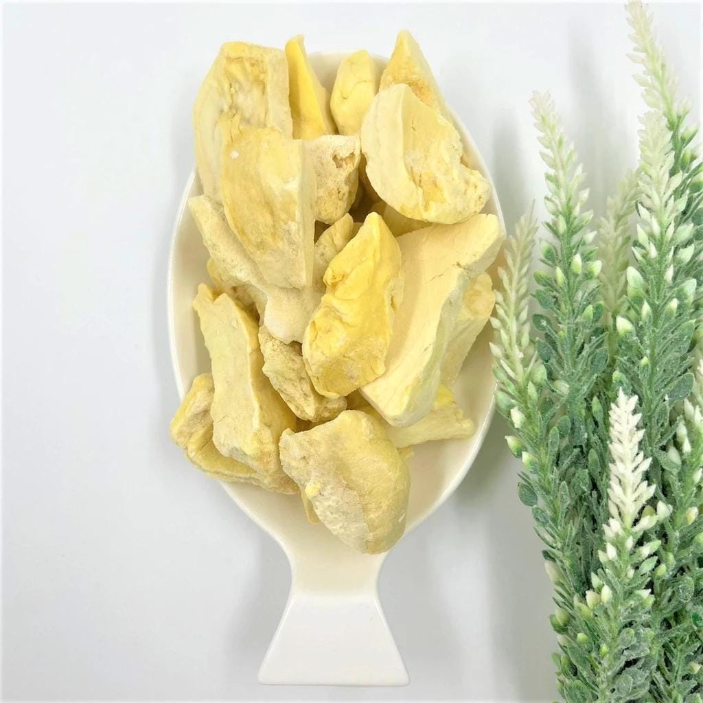Durian Monthong Lyophilisé Naturel 35g - Fruit Thaï Halal, Sans Additifs, Collation Saine