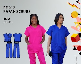 RF012 - Basic Unisex Scrubs Sewing Pattern