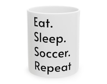 Soccer Ceramic Mug, (11oz, 15oz)