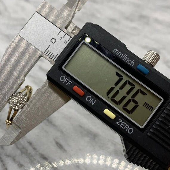 Diamond Cluster Split Shoulder Ring 9ct 375 Yello… - image 10