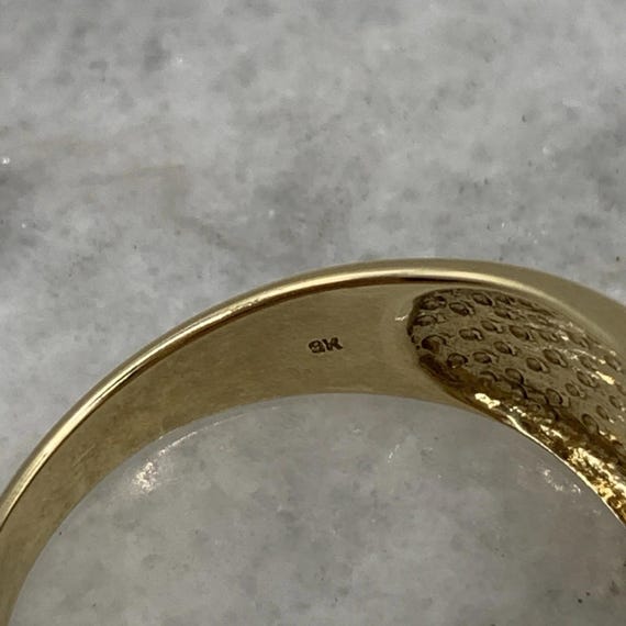 9ct Gold Ruby Ring Trilogy Channel Set Statement … - image 10