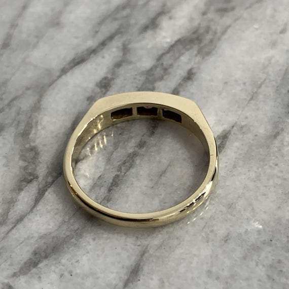 Ruby, Aquamarine & Diamond Channel Set Band Ring … - image 9