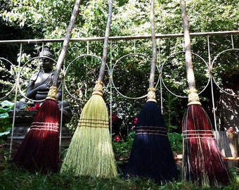 Rustic Kitchen Broom, Natural Broomcorn, Eco Friendly Cleaning Tool