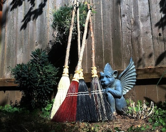 Children's Broomcorn Broom, Miniature Kitchen Size, Waldorf Inspired