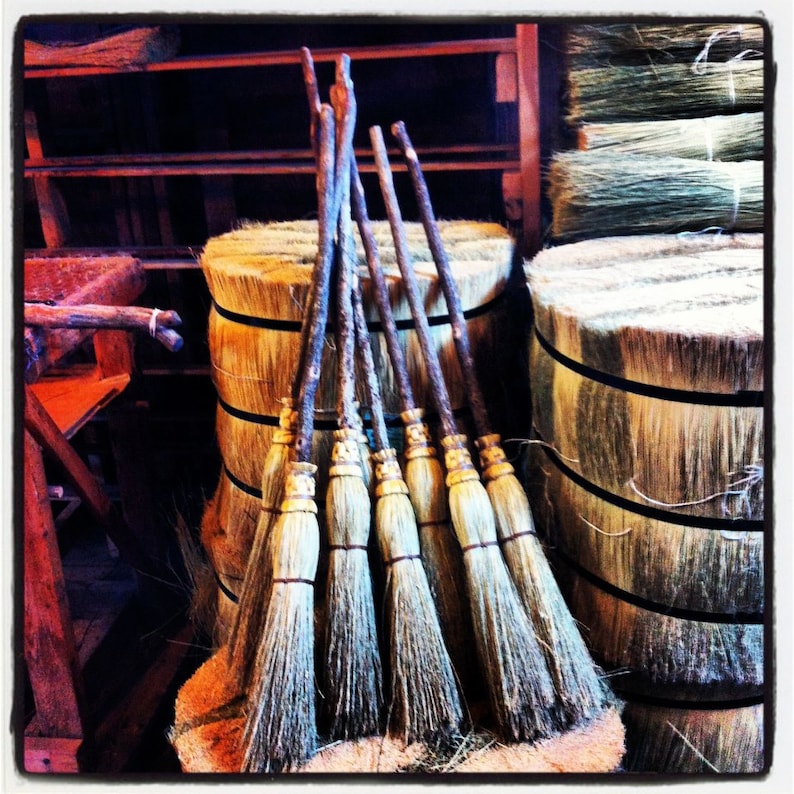 Miniature Witch's Besom Broom: Quaint Door Décor for Home Protection. Handmade besom fully functional, altar broom. image 5