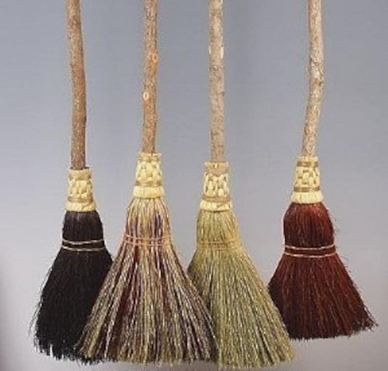 Small Wedding Broom, Jumping Broom in your choice of Natural, Black, Rust or Mixed Broomcorn Broom Jumping & Hand fasting Broom image 4