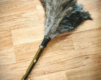 Feather Duster – Handcrafted Ostrich Feathers with Leather Detail for Elegant & Efficient Cleaning