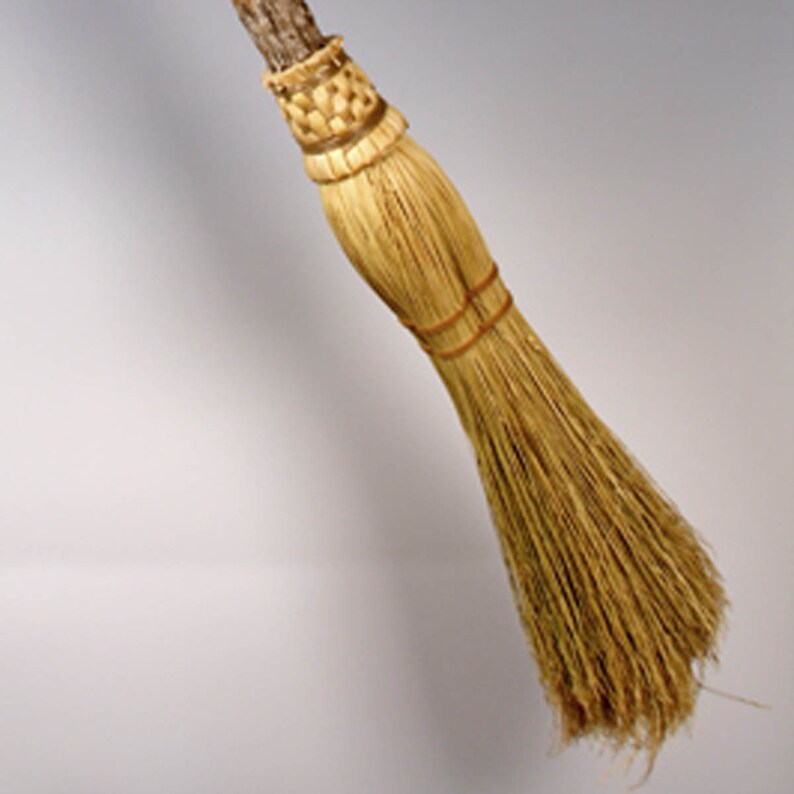 Child Size Witch Besom in your choice of Natural, Black, Rust or Mixed Broomcorn Kids Broom Miniature Witch's Broom Natural