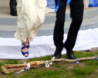 Wedding Broom, Besom, Jumping Broom, in your choice of Natural, Black, Rust or Mixed Corn Broom - Jumping the Broom, Handfasting Broom