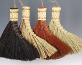 Turkey Wing Broom in your choice of Natural, Black, Rust or Mixed Broomcorn - Traditional Shaker Style Hand Broom - Brush