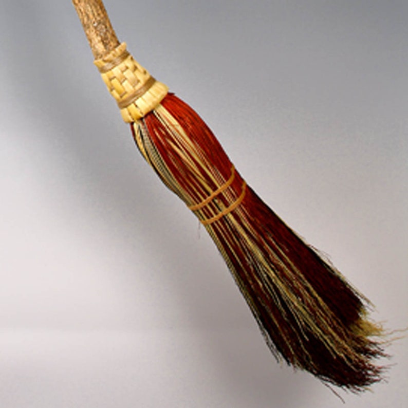 Miniature Witch's Besom Broom: Quaint Door Décor for Home Protection. Handmade besom fully functional, altar broom. Mixed