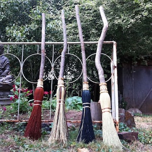 Witches Broom, Hexenbesen, Flying Broom, Round Broom, Traditional Old World Broom, Flying Broomstick, Adult Size Besom For Ritual