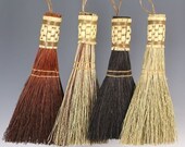 Whisk Broom - Brush - Small Corn Broom - sweeper in your choice of Natural, Black, Rust or Mixed Broomcorn - Table Brush - Sweeper