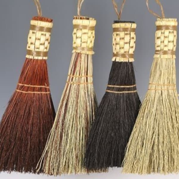 Whisk Broom - Brush - Small Corn Broom - sweeper  in your choice of Natural, Black, Rust or Mixed Broomcorn - Table Brush - Sweeper