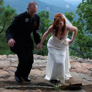 Rustic Wedding Broom, Jumping Broom in your choice of Natural, Black, Rust or Mixed Broomcorn - Bridal Shower Gift