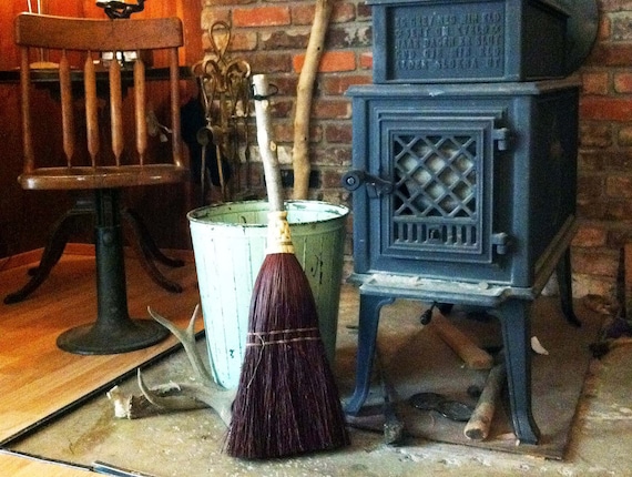 Fireplace Broom In Your Choice Of Natural Black Rust Or Etsy