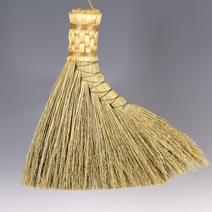 Turkey Wing Broom in your choice of Natural, Black, Rust or Mixed Broomcorn Hand Broom Traditional Shaker Style Broom image 10