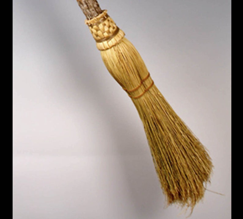 Besom Witch Broom Broomsticks Hexenbesen in your choice of Natural, Black, Rust or Mixed Broomcorn Yellow