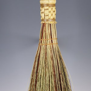 Functional and Durable Whisk Broom, Functional and Decorative Hand Broom, Your Choice of Natural/Black/Rust/Mixed, 14 Inches Tall Mixed