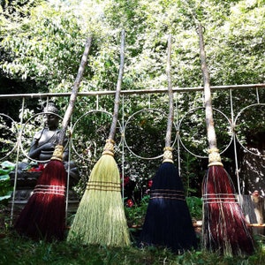 Rustic Wedding Broom, Jumping Broom in your choice of Natural, Black, Rust or Mixed Broomcorn Bridal Shower Gift image 2