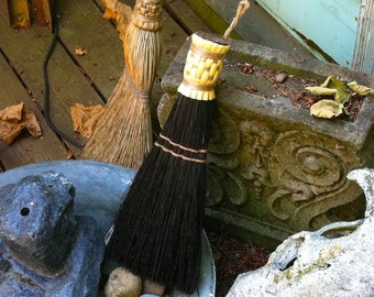 Handmade Broomcorn Whisk Broom, Functional Brush Sweeper