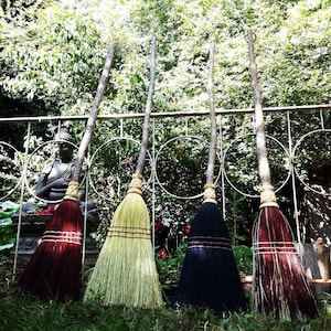 Rustic Kitchen Broom: A Must-Have for every Eco-Friendly Kitchen Witch! Customizable Natural Cleaning Tool for a Green Home Housewarming.