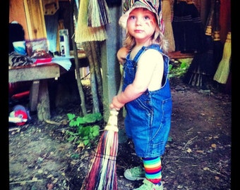 Mini Kitchen Broom for Kids - Sustainable Materials, Handmade in Oregon Eco-Friendly Waldorf School Broom for Children - Fully Functional