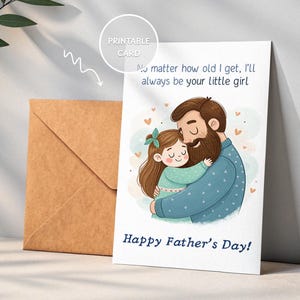 Cute Printable Father’s Day Card, Digital Download, Instant Download Printable Card