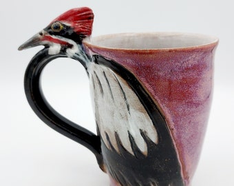 Pileated Woodpecker Mug- Ceramic- Wings Out