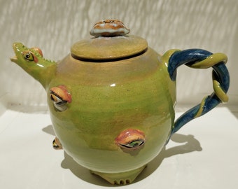 Watching You Dragon Teapot Tea Pot