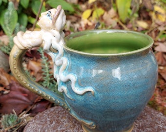 Mermaid Mug in Blue and Green