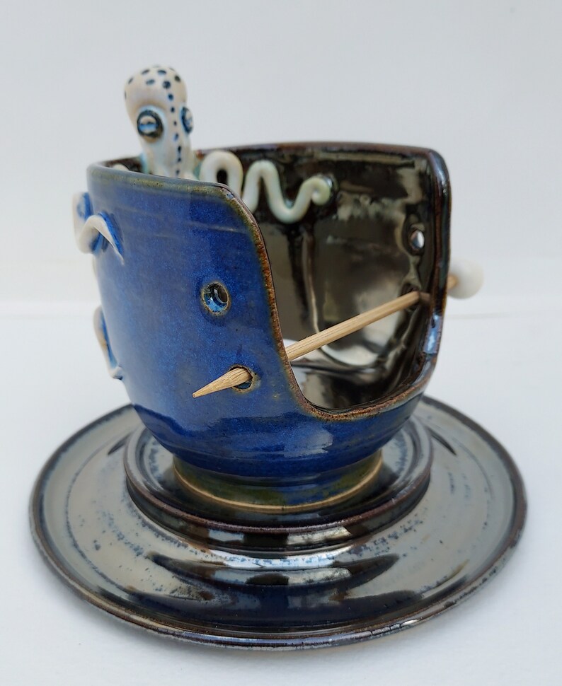 Royal Blue Ink Bottle Holder for Pen and Ink Writers Etsy