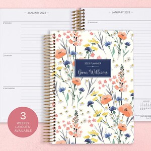 Personalized Planner 2023 12 Month Calendar 6X9 Weekly - Etsy