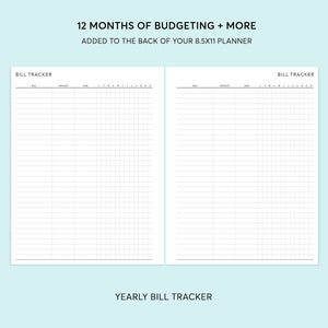8.5x11 BUDGET/FINANCE SECTION to be added to back of planner image 3