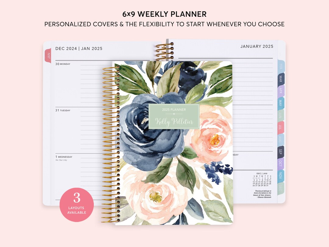 Planners 2025 20242025 Weekly Planner Academic Planner Personalized