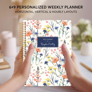 Personalized Planner 2025 12 Month Calendar 6x9 Weekly Planner ...