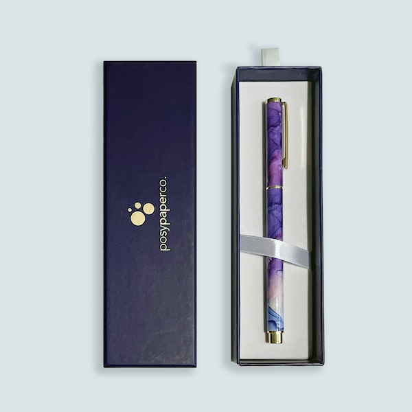 Rollerball Pen - Purple Blue Flowing Ink