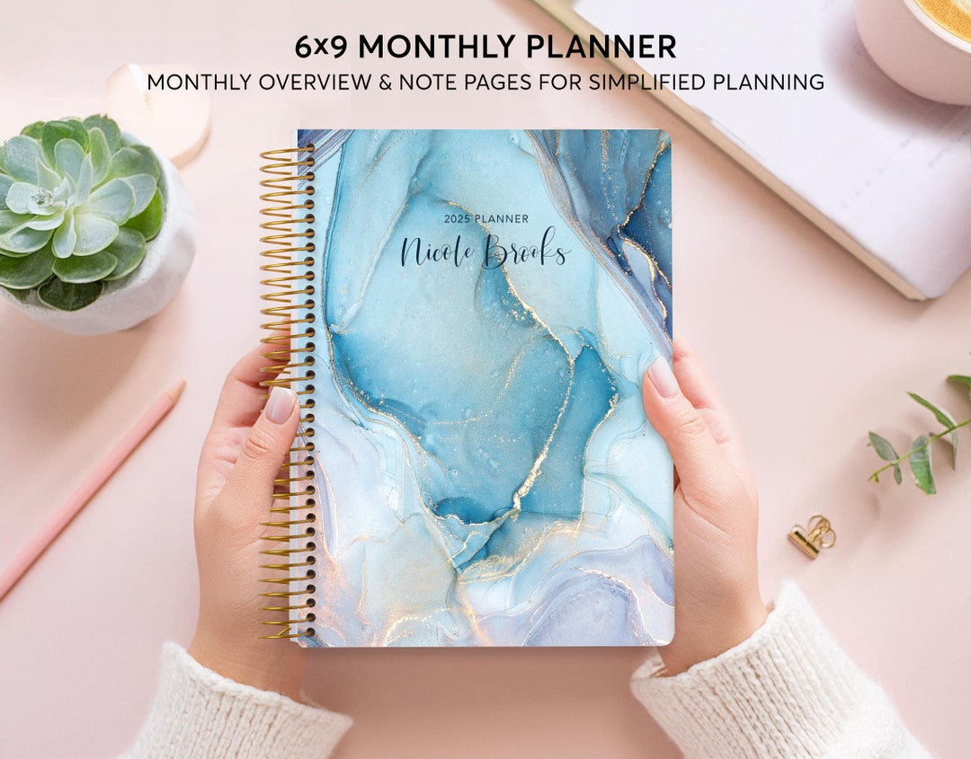 2025 MONTHLY PLANNER 6x9 2025 2026 No Weekly View Choose Your Start Month 12 Month Personalized