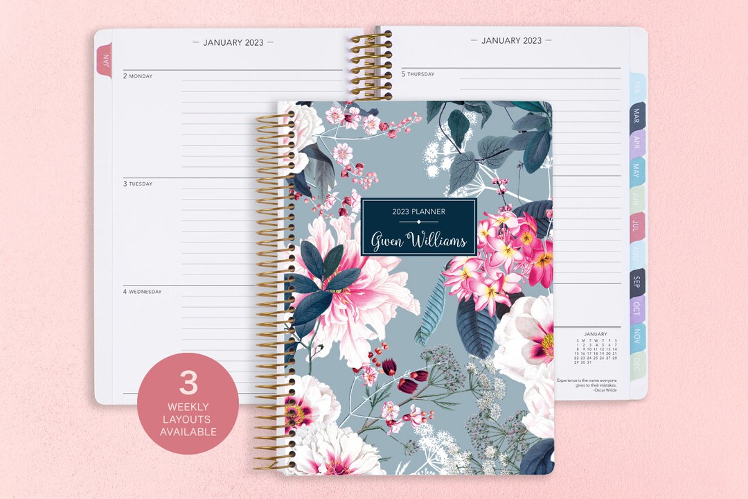 2025 Planner 12 Month Calendar Planner Weekly Planner Personalized