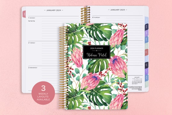 Planner 2024 custom 2024 2025 7x9 12 month planner student planner