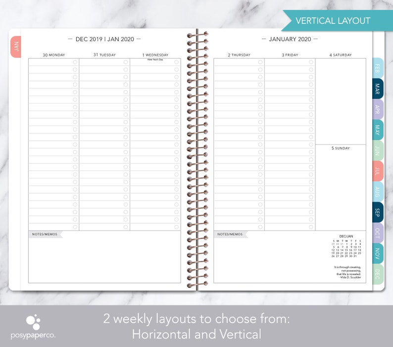 2020 2021 planner calendar 12 month planner add monthly Etsy