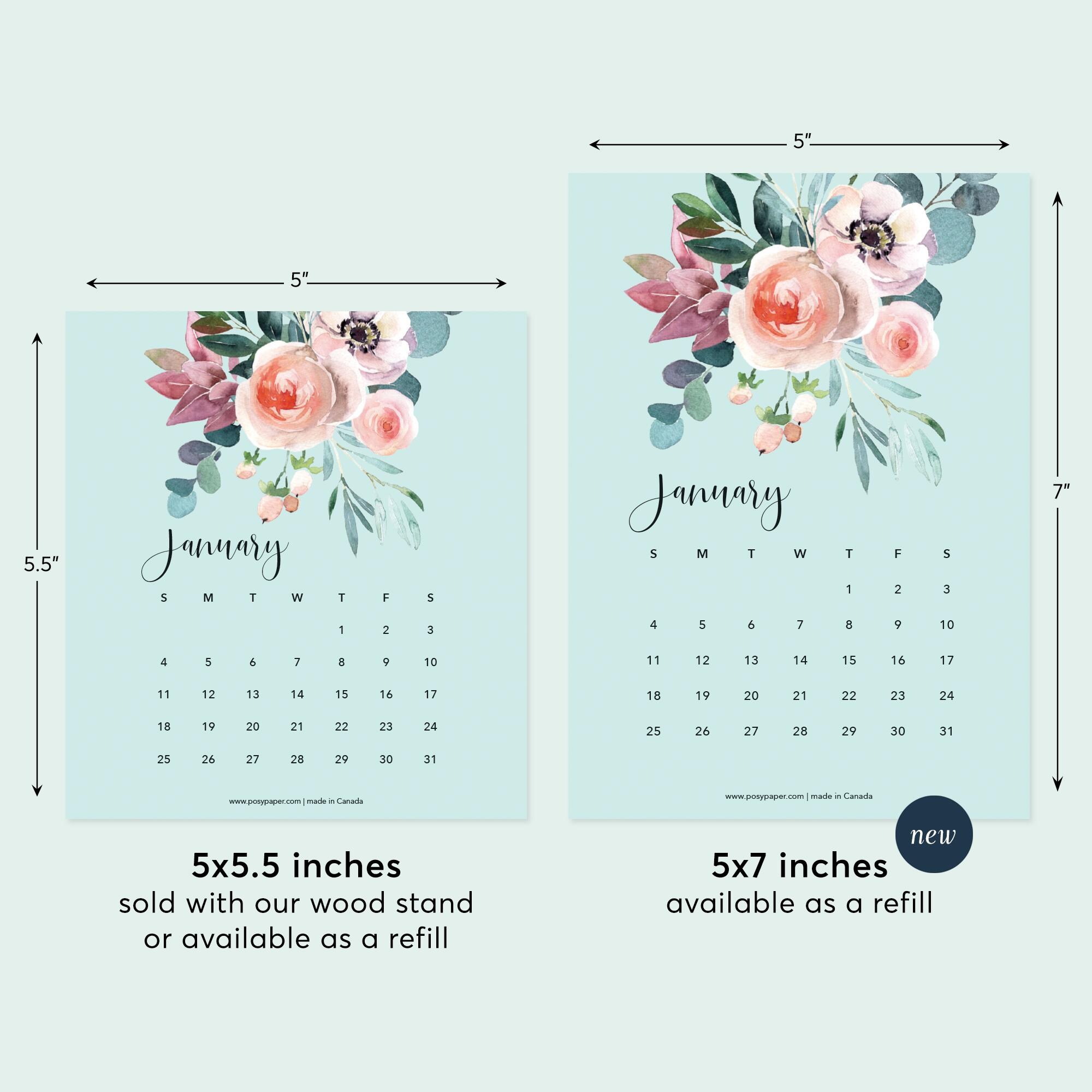 Calendrier De Bureau 2026 Design Fleur - Base En Bois, Pages Mensuelles Flip - Décoration Bureau, Organisateur Avec Espace Notes