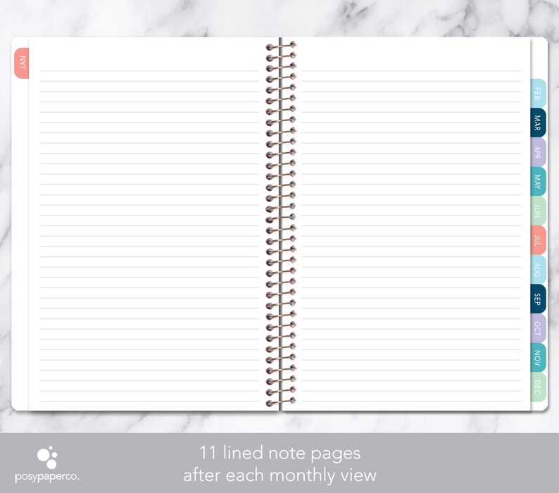 MONTHLY PLANNER notebook 2021 2022 no weekly view choose Etsy