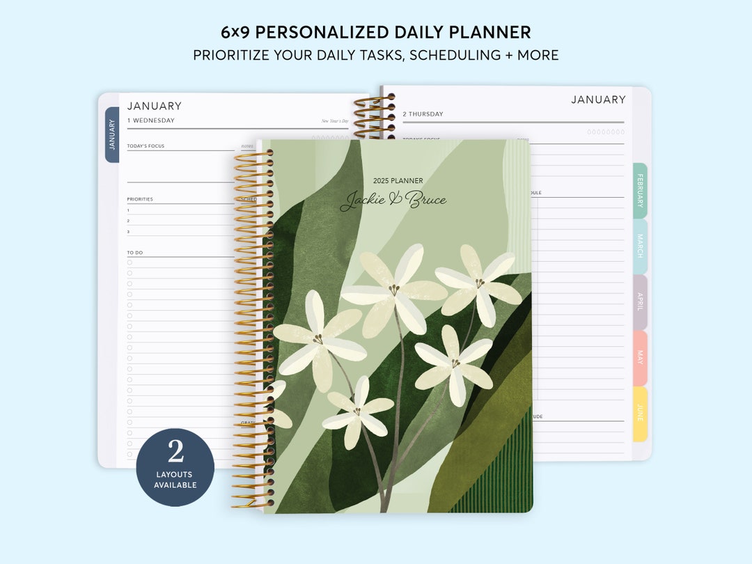 2026 DAILY PLANNER Personalized - 6 Month Daily Planner - 6x9 ...