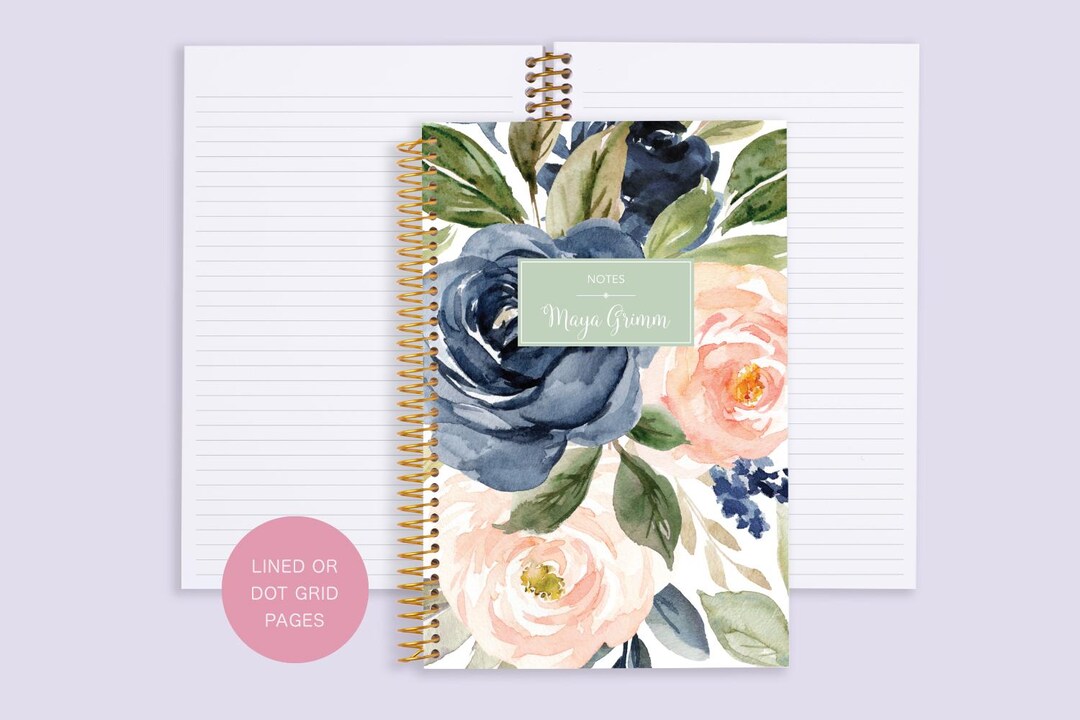 Personalized NOTEBOOK | Dot Journal | Travel Journal | Dot Grid ...