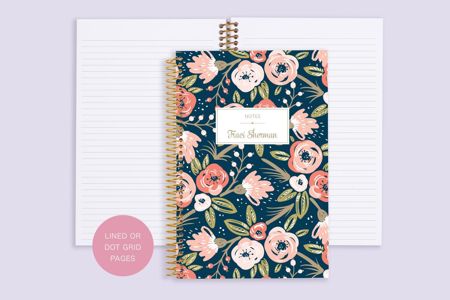 Dotted Journal NOTEBOOK | Personalized | Travel Journal | Dot Grid ...