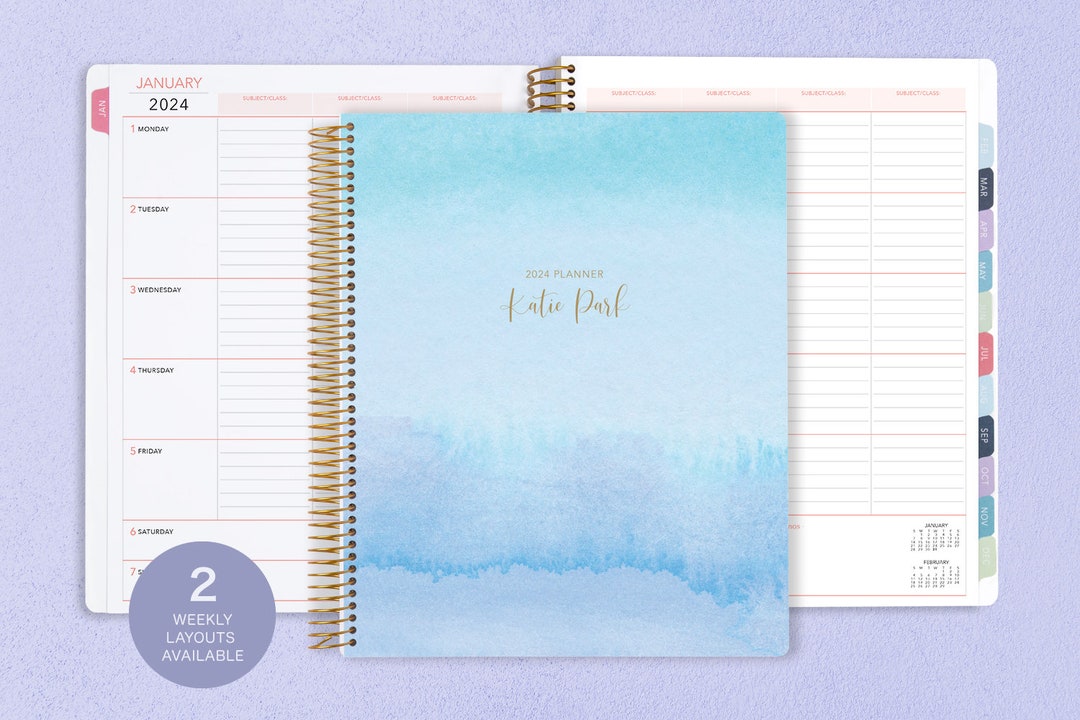 8.5x11 STUDENT PLANNER 20242025 Calendar Personalized Weekly Student