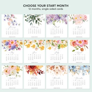 Flirty Florals Desk Calendar With Wood Stand | 2026-2027 Choose Your Start Month | Mother's Day Gift | Office Decor - NO TARIFFS Bild 3
