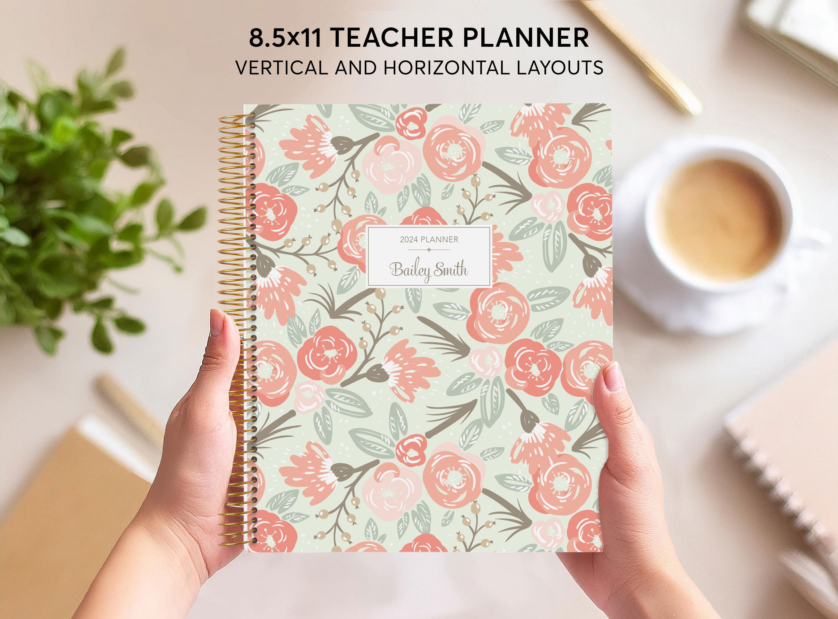 TEACHER PLANNER 2024-2025 Academic Year, Jul. 2024 - Jun. 2025, 8.5" X