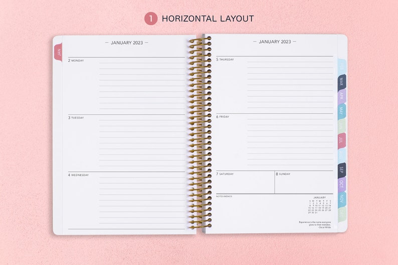 Personalized Planner 20232024 Calendar Add Monthly Tabs Etsy